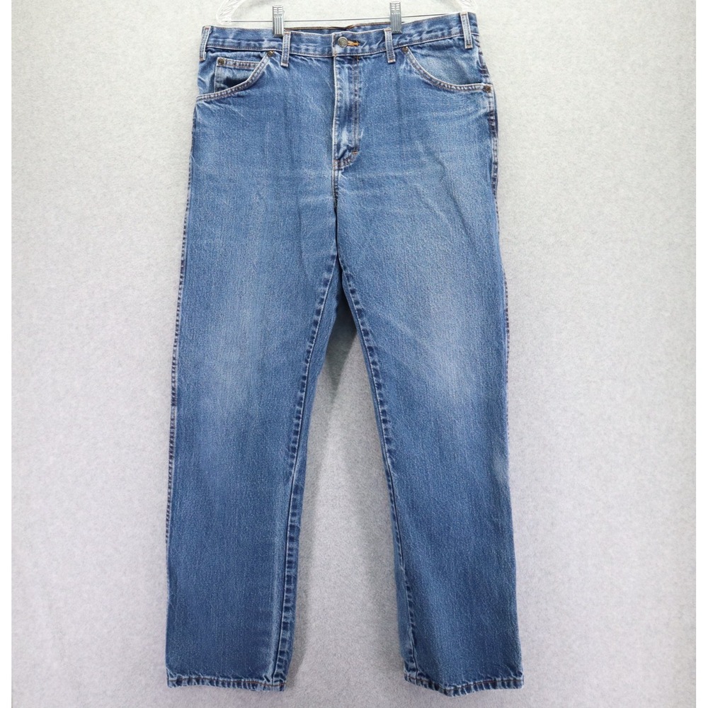 Dickies Jeans Mens 36x34 Straight Leg 5-Pocket Cotton Denim Blue